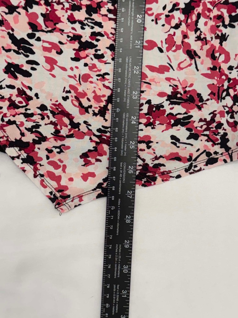 White House Black Market Women Pink, Black & White Printed Asymmetric Tank M - Picture 6 of 8